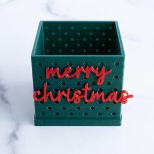 merry christmas red snap green pot