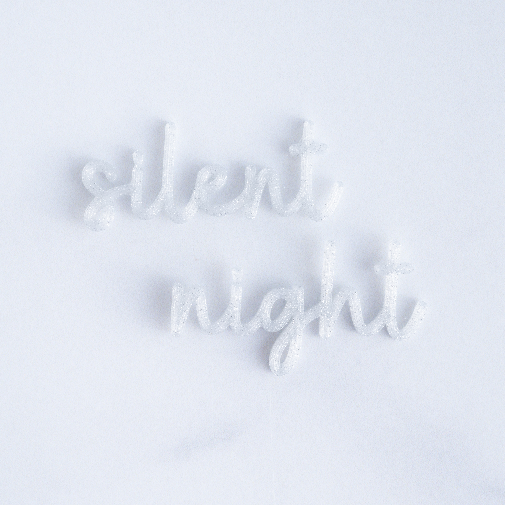 silver silent night snap christmas front