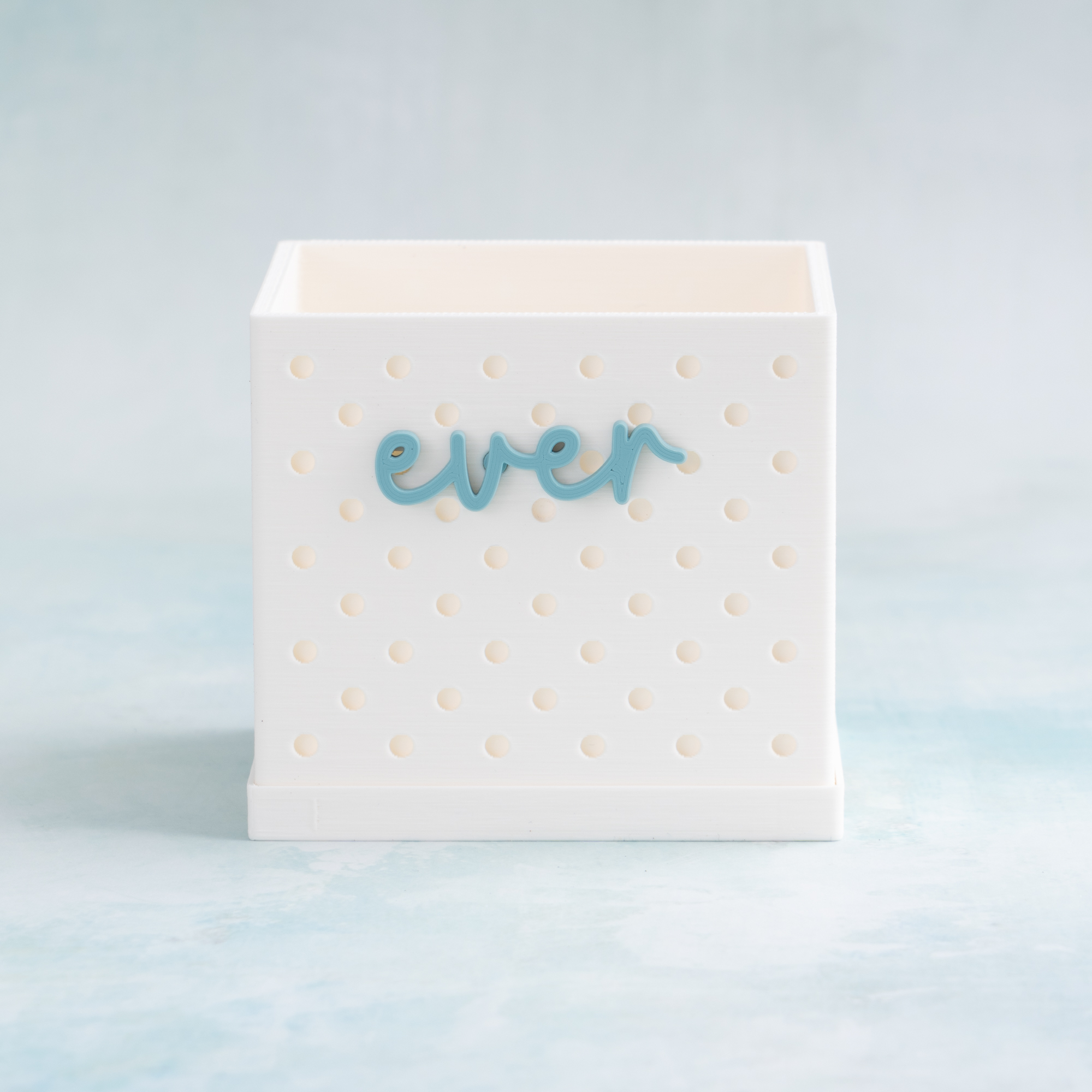 ever turquoise word snap on pot
