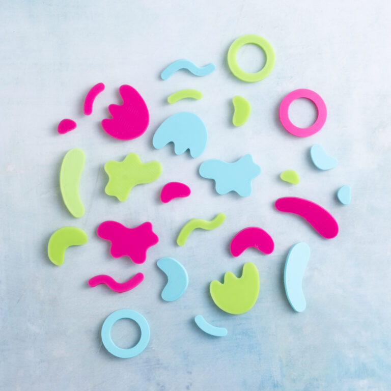 bits and bobs charms lime magenta aqua snappy pots