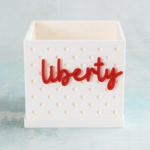 liberty sparkle red snap on white 3 inch pot