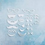 face snap decorations white front