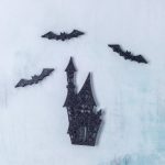 haunted house bats snaps black front