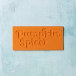 pumpkin spice plaque snap orange front view