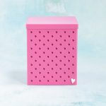 3 inch candy heart pink snappy box