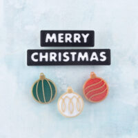 Merry christmas ornaments charm set