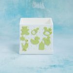wasabi green baby snaps on white 3 inch snappy pot