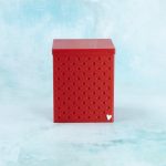 3 inch sparkle red snappy box