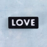 Black and white word charm love