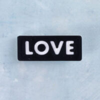 Black and white word charm love