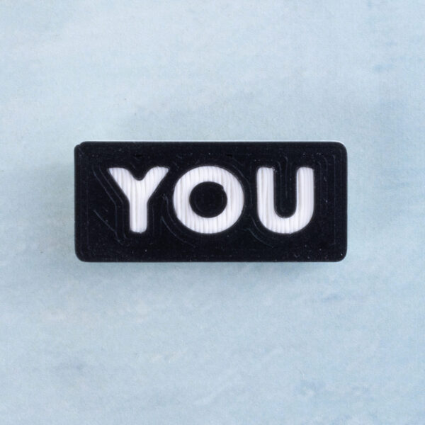 Black and white word charm you
