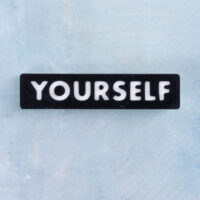 Black and white word charm yourself