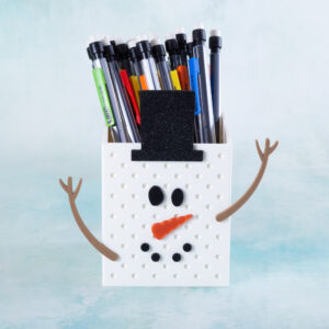 build a snowman organizer pencils