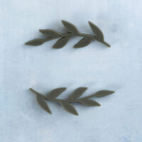 Leaf branch olive charm