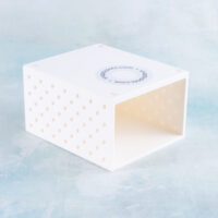 Magnetic pen holder white top angle view
