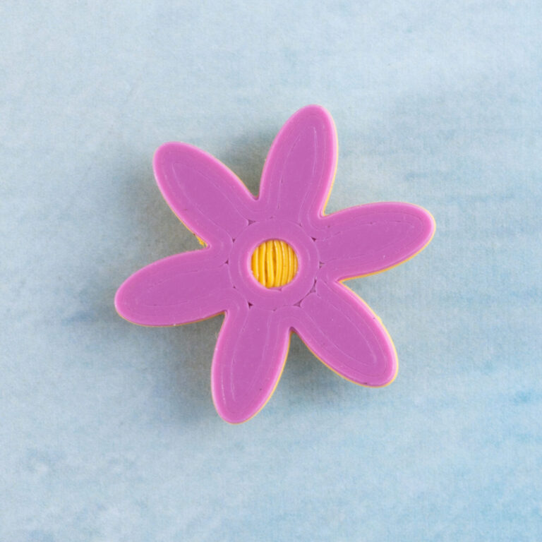 Orchid purple flower charm