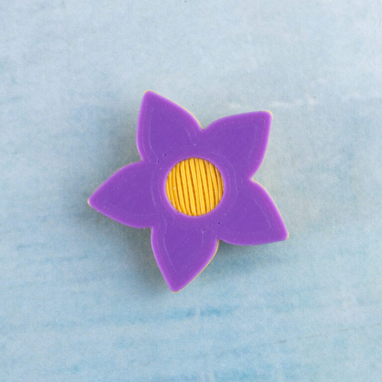 Purple flower charm