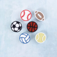 Set of 6 sports balls charms