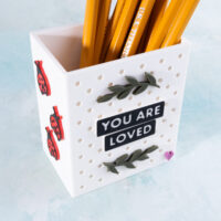 Lady bugs pencils in magnetic pen holders