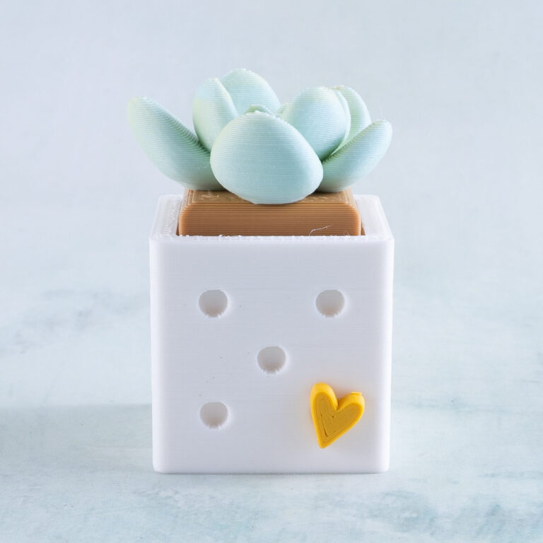 Light green succulent fidget clicker toy snappy pots