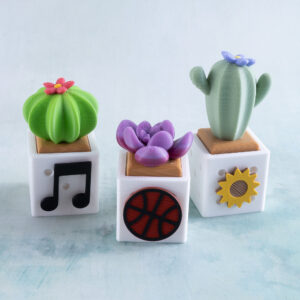 three cactus succulent fidget toys snappy pots