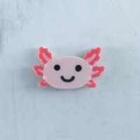 Pink axolotl charm