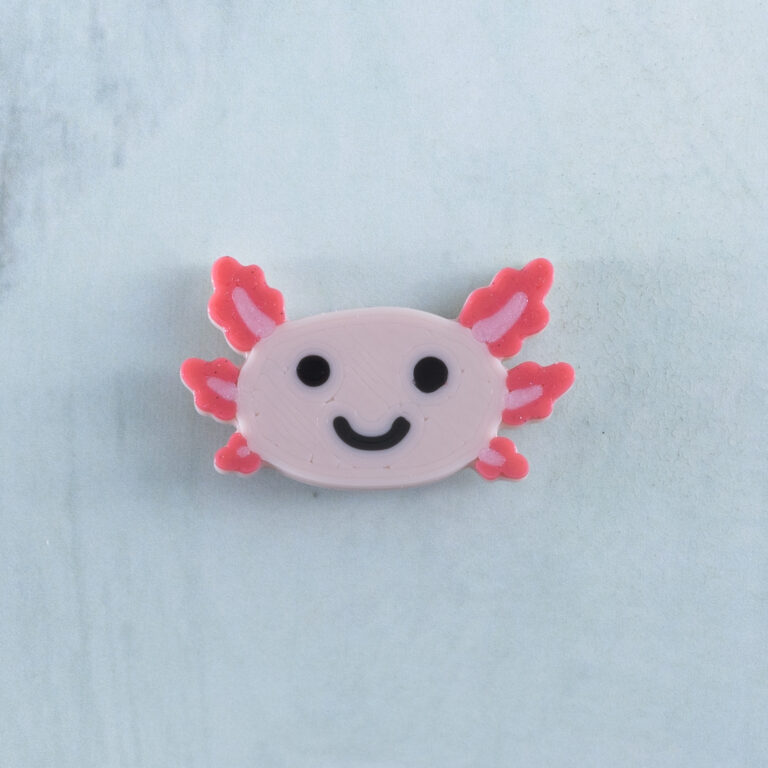 Pink axolotl charm