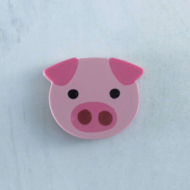 Pink pig charm