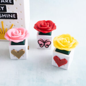 rose clicker fidgets snappy pots pink red yellow butterfly hearts