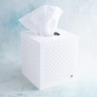 Tissue box cover snappy pots white covering tissue box