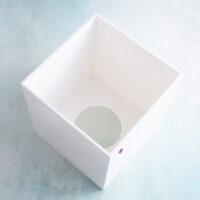 Tissue box cover snappy pots white upside down