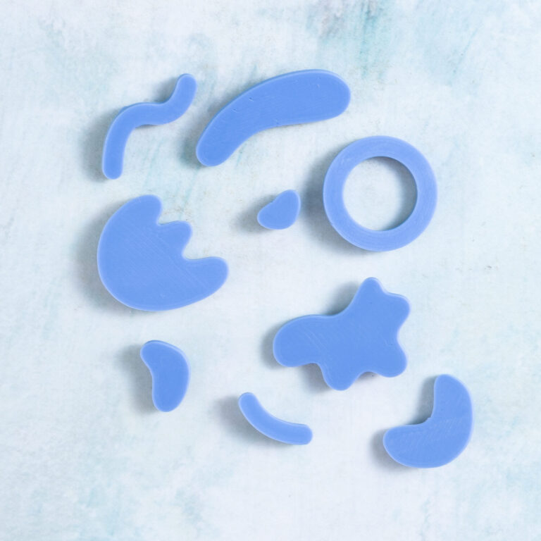 Snappy pots squiggle charms blue