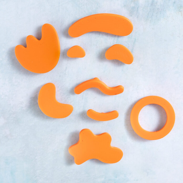 Snappy pots squiggle charms orange