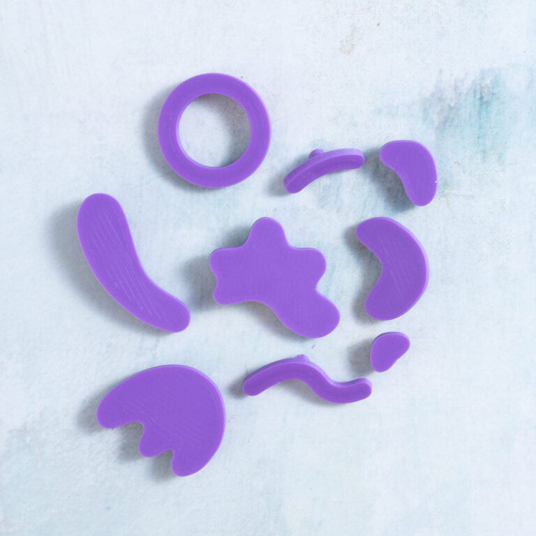 Snappy pots squiggle charms purple