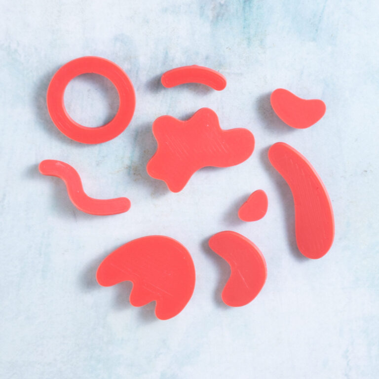 Snappy pots squiggle charms red