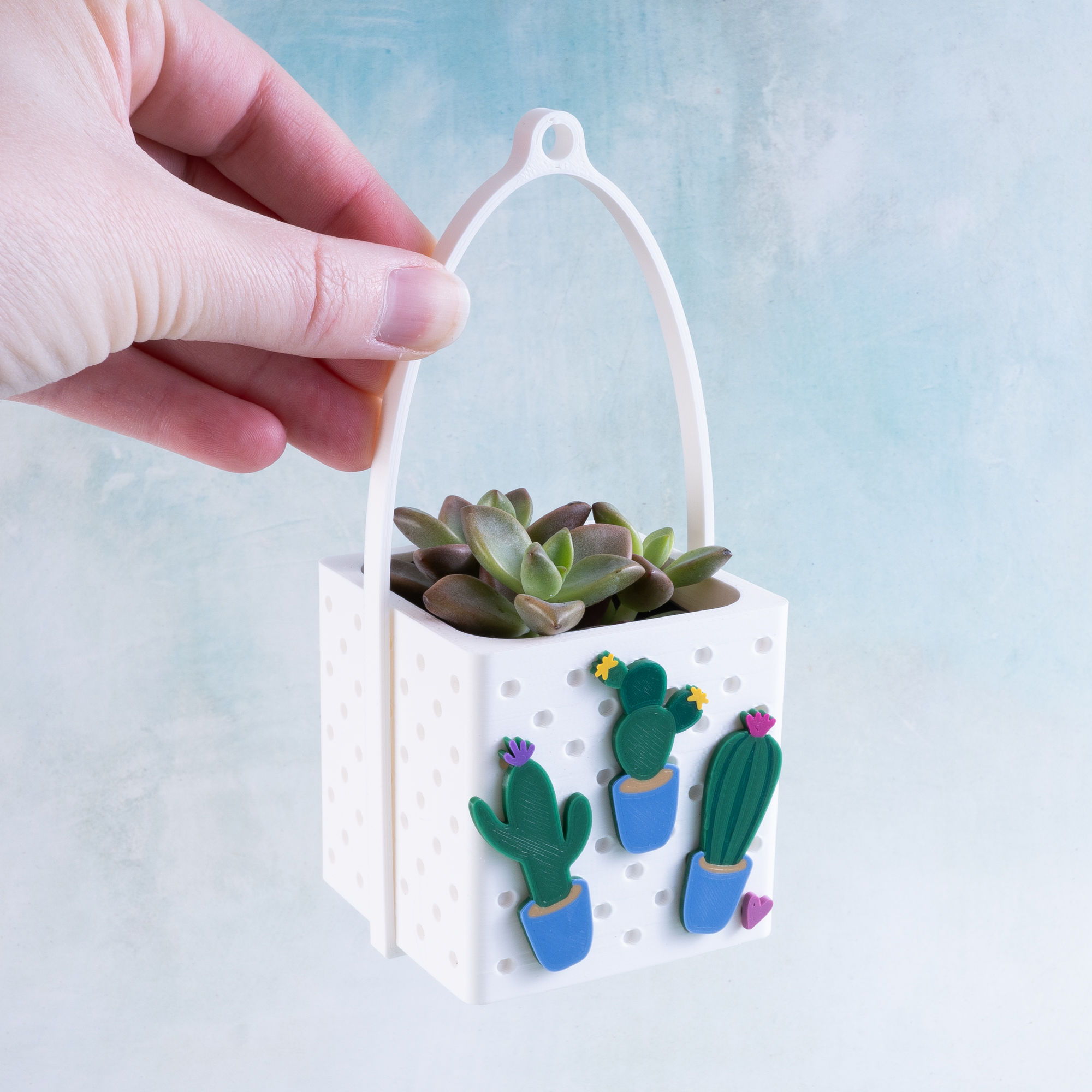 hanger white with planter