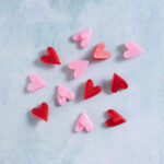 8mm heart charms pink and red snappy pots