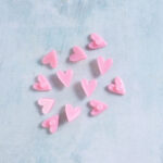 8mm heart charms pink snappy pots