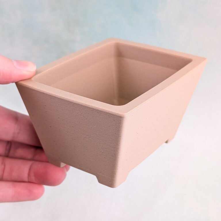 Rectangle Succulent Planters | 3D Printed White Oak