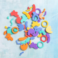 Squiggle shapes rainbow set