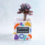 Certified disaster charm with succulent planter squiggle shapes rainbow
