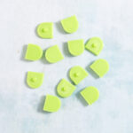 Lime green scallop charms from Snappy Pots