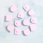 Pastel pink scallop charms from Snappy Pots