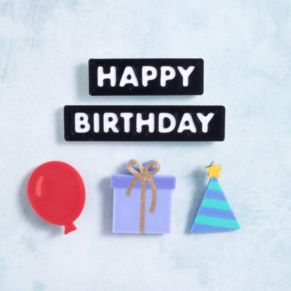 snappy pots charms happy birthday words balloon gift hat