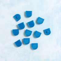 Snappy pots scallop charms sparkle blue