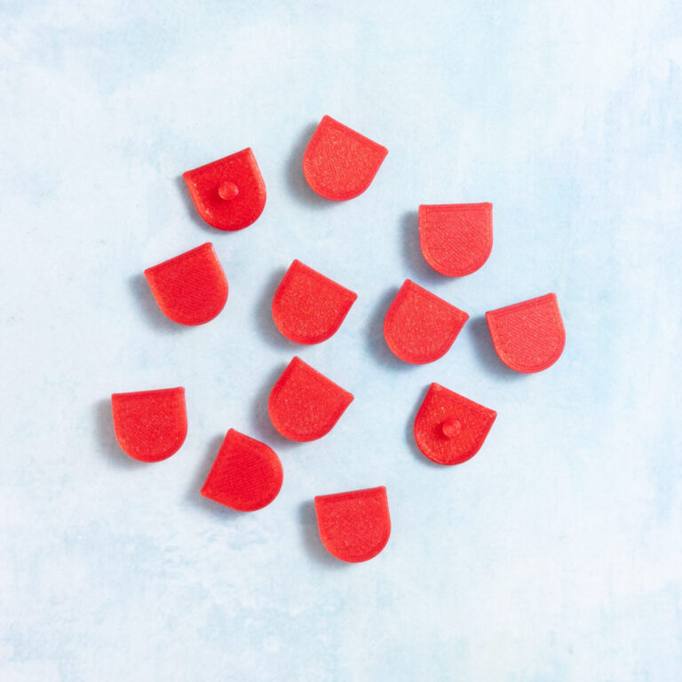 Snappy pots scallop charms sparkle red