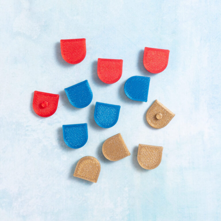 Snappy pots scallop charms sparkle red blue gold