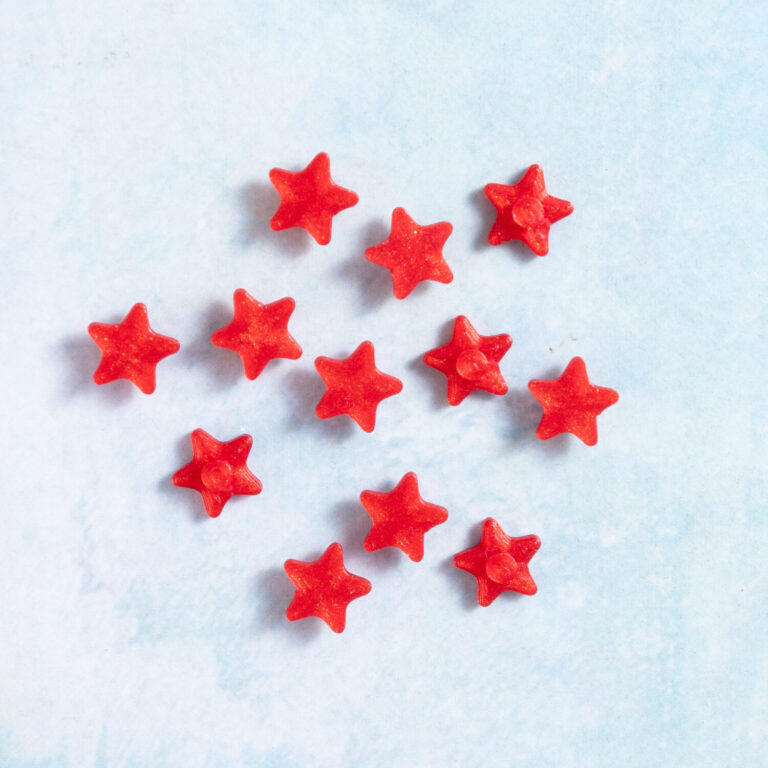 Snappy pots star charms sparkle red