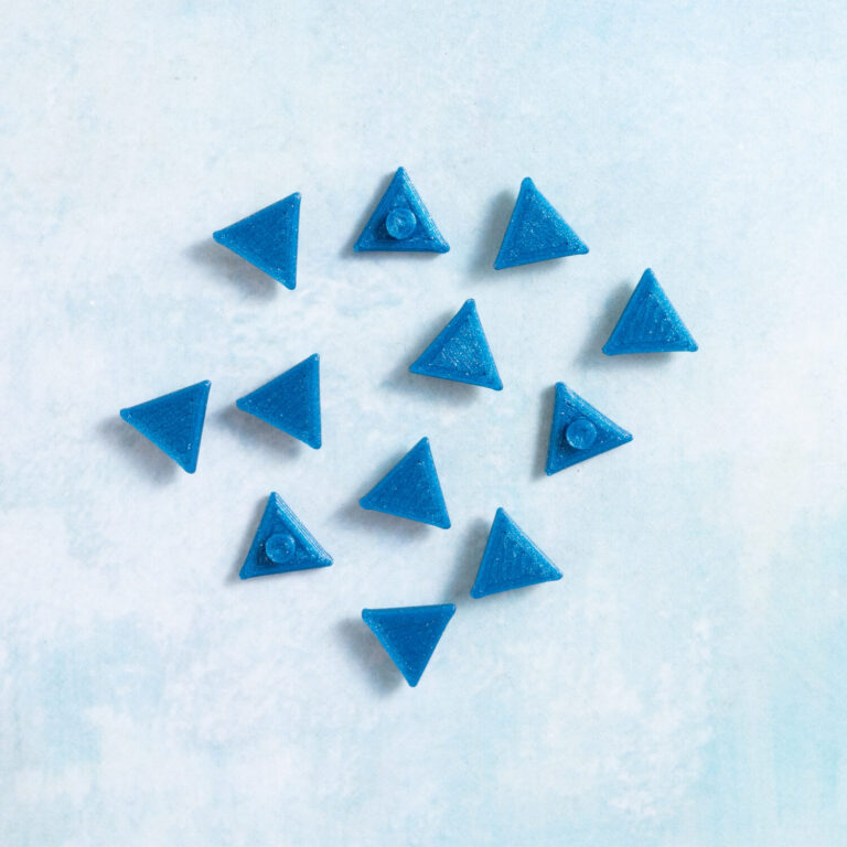 Snappy pots triangle charms sparkle blue