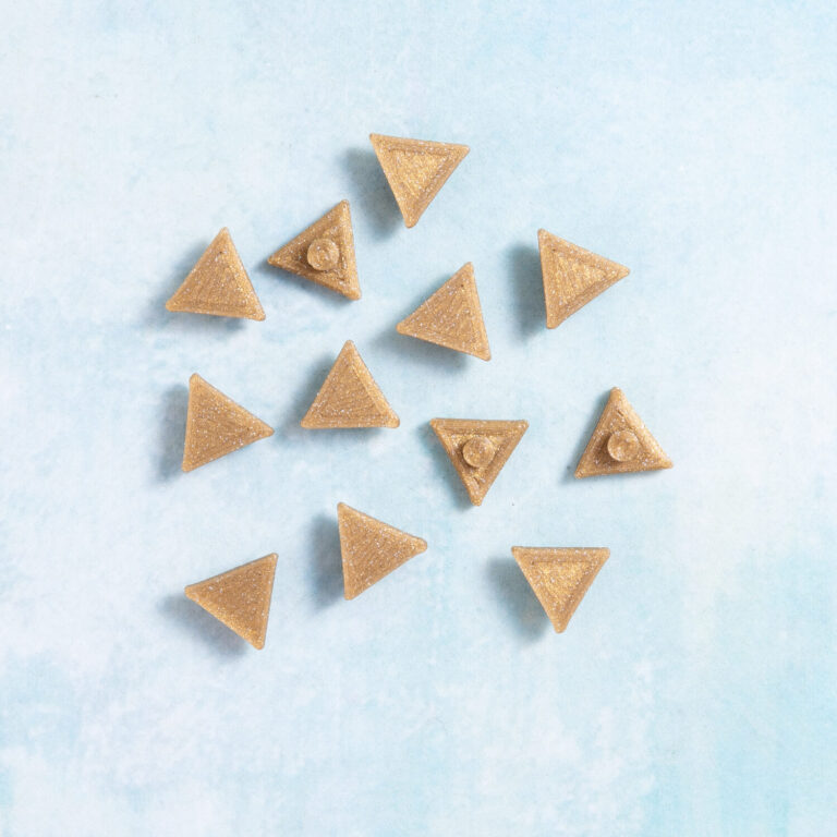 Snappy pots triangle charms sparkle gold